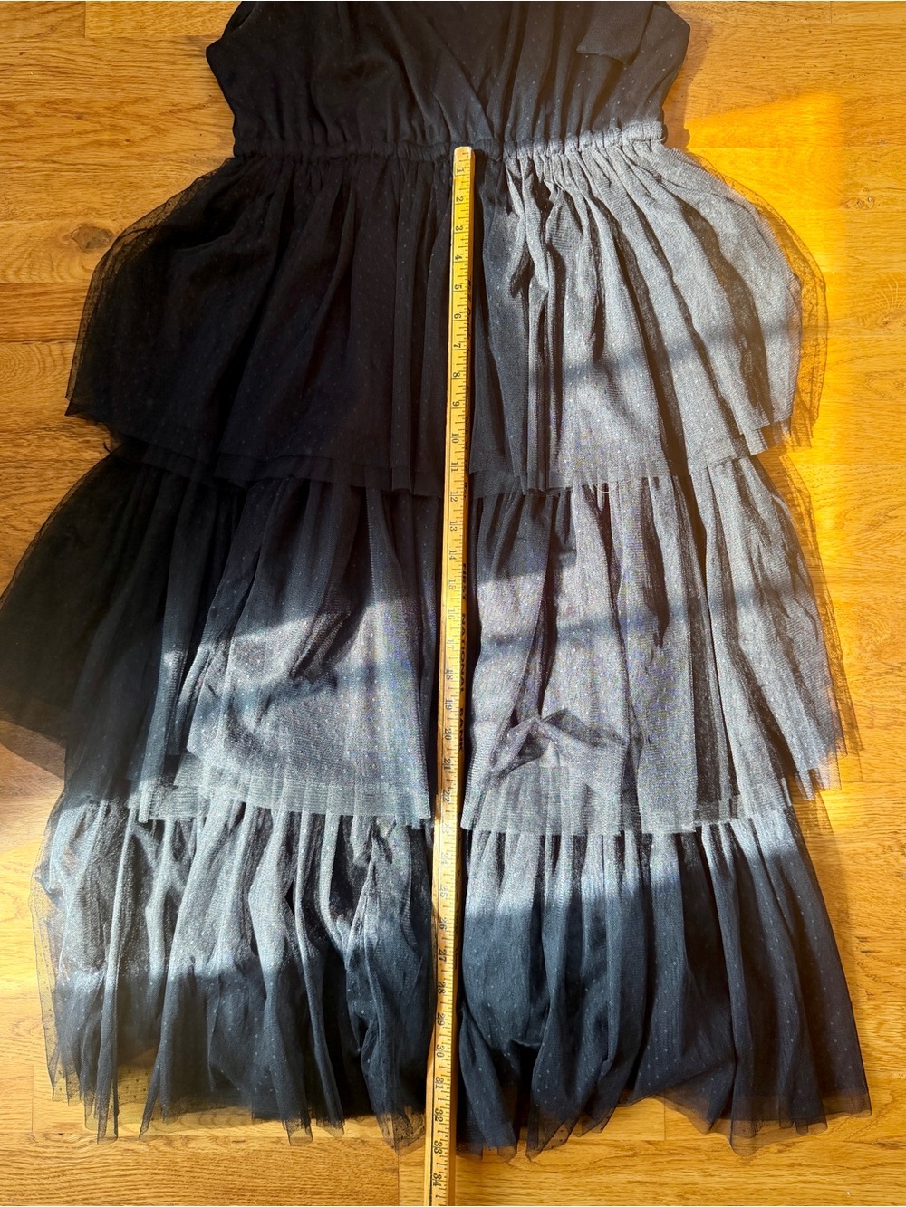 In Bloom Black V-Neck Maxi Tulle Dress - Picture 11 of 11